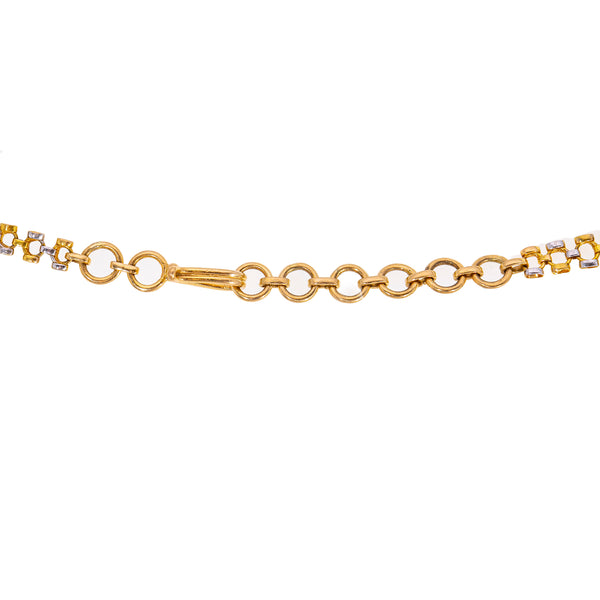 18K Gold Diamond Jewelry Set (48.6gm) | 
This gorgeous 18 karat gold necklace and earring set is flush with glimmering diamonds and ruby ...