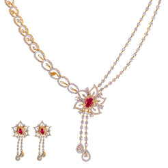 18K Gold Diamond Jewelry Set (51gm)