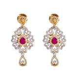 18K Gold Diamond Jewelry Set (35gm) | 
Wear this gleaming 18 karat gold, diamond, and ruby jewelry set with your favorite formal wear f...