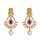 18K Gold Diamond Jewelry Set (35.2gm) | Add the sophistication of diamonds and rubies to your favorite formal or traditional outfits with...