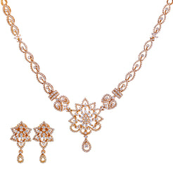 18K Rose Gold Diamond Jewelry Set (37.4gm)