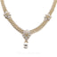 8.74CT VVS Diamond Necklace & Earring Set in 18K Gold W/ Floral Accent Design
