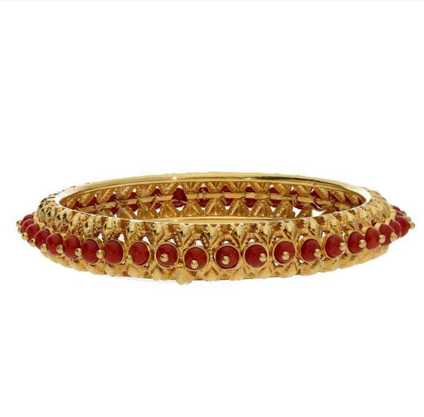 22K Yellow Gold Coral Bangle W/ Wire-Set Red Coral Beads - Virani Jewelers | 


Natural elements are a great way to create unique jewelry pieces like this 22K yellow gold cor...