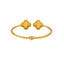 21K Yellow Gold Clover Bangle (12gm)