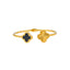 21K Yellow Gold & Enamel Clover Bangle (10gm)