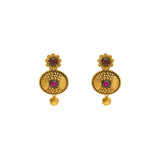 22K Yellow Gold Antique Necklace and Earrings Set W/ Ruby - Virani Jewelers | 


Exuding ethereal charm and an antique allure, the 22K antique gold necklace has a stunning des...