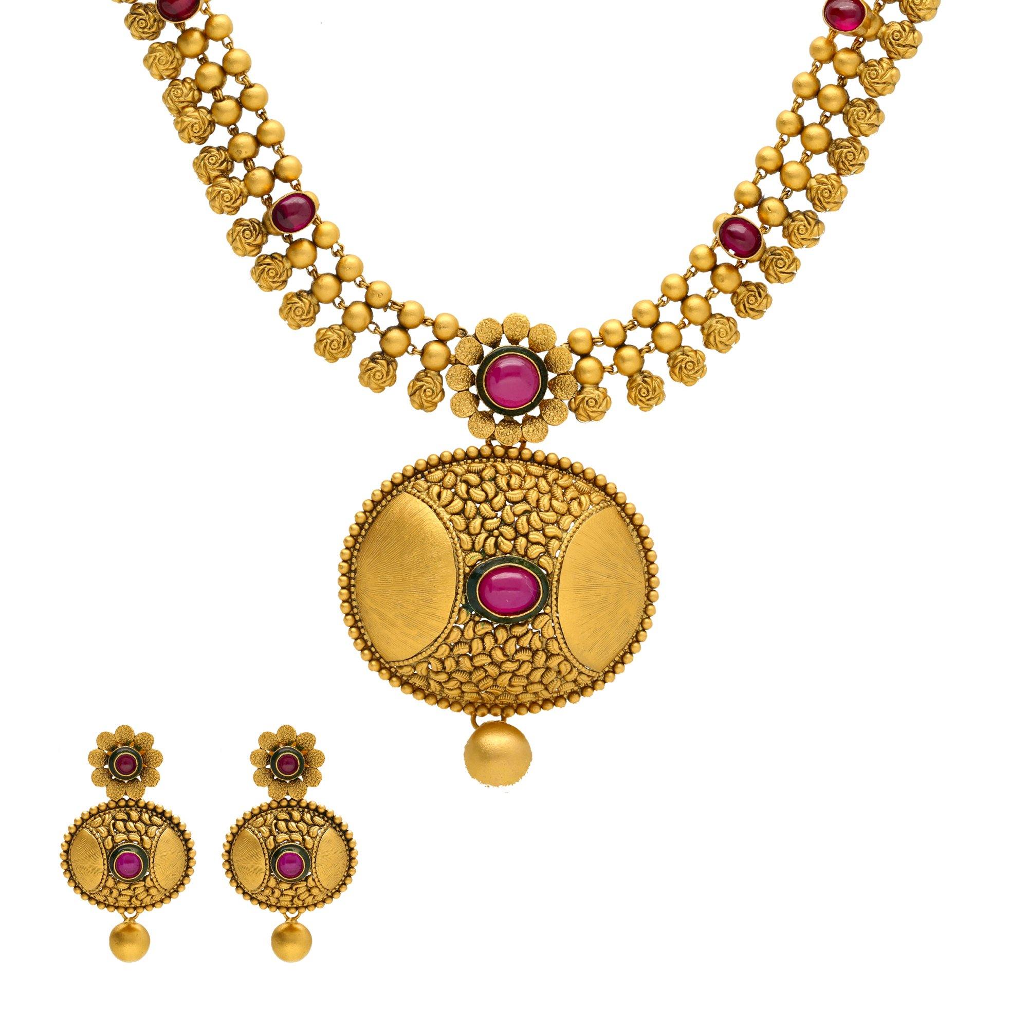Antique ruby gold necklace discount