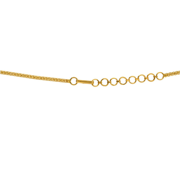 22K Yellow Gold Antique Necklace and Earrings Set W/ Ruby - Virani Jewelers | 


Exuding ethereal charm and an antique allure, the 22K antique gold necklace has a stunning des...