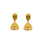 22K Yellow Gold Antique Necklace & Jhumki Earrings Set W/ Laxmi Pendant - Virani Jewelers