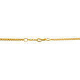 22K Yellow Gold Antique Necklace & Jhumki Earrings Set W/ Laxmi Pendant & Split Chain - Virani Jewelers | Make an undeniably bold statement with this stunning 22K yellow gold antique Temple necklace and ...