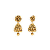 22K Yellow Gold Antique Necklace and Earrings Set - Virani Jewelers | Dress up even the most casual outfits with this stunning 22K gold necklace set from Virani Jewele...