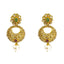22K Yellow Gold Set Necklace & Earrings W/ Uncut Diamonds, Rubies & Emeralds on Three-Row Chain - Virani Jewelers