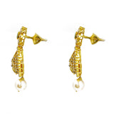 22K Yellow Gold Set Necklace & Earrings W/ Uncut Diamonds, Rubies & Emeralds on Three-Row Chain - Virani Jewelers |  22K Yellow Gold Set Necklace & Earrings W/ Uncut Diamonds, Rubies & Emeralds on Three-Ro...