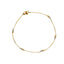 22K Multi Tone Gold Box Link Anklets Set of 2 W/ Etched Gold Balls, 10.3 Grams - Virani Jewelers