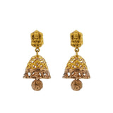 An image of the Antique 22K gold earrings from Virani Jewelers. | Celebrate culture and tradition with this gorgeous 22K gold necklace set from Virani Jewelers!

F...