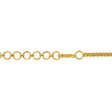 An image of the hook-in-eye clasp on the 22K gold necklace from Virani Jewelers. | Enjoy the stunning vintage style of this 22K gold necklace set from Virani Jewelers!

Features Ku...