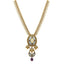 An image of the intricate details on the 22K artistic gold necklace from Virani Jewelers.