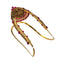 22K Yellow Gold Antique Laxmi Vanki W/ Precious Rubies - Virani Jewelers