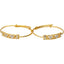 22K Yellow & White Gold Baby Bangles w/ Rhombus Accents - Virani Jewelers