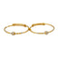 22K Yellow & White Gold Beaded Baby Bangles - Virani Jewelers