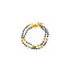 22K Yellow Gold Link Peace Old Fashioned Baby Bracelet W/ Black-beads, 6.9 grams - Virani Jewelers