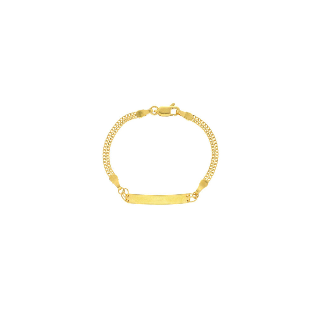22K Yellow Gold Link peace Graceful Baby Bracelet, 3.3 grams - Virani Jewelers | 


This yellow gold bracelet with exotic designs makes it a perfect casual or everyday accessory!...