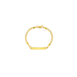 22K Yellow Gold Link peace Graceful Baby Bracelet, 3.3 grams - Virani Jewelers