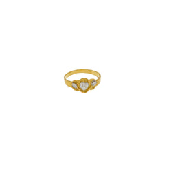 22K Multi Tone Gold Baby Ring W/ Three Artisanal Accent Circles - Virani Jewelers