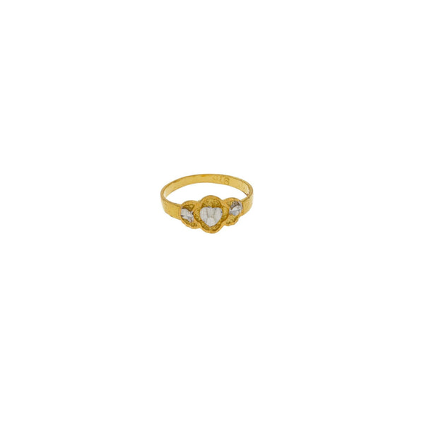 22K Multi Tone Gold Baby Ring W/ Three Artisanal Accent Circles - Virani Jewelers | 


Make a bright statement with your kids’ accessories with brilliant pieces such as this 22K mul...