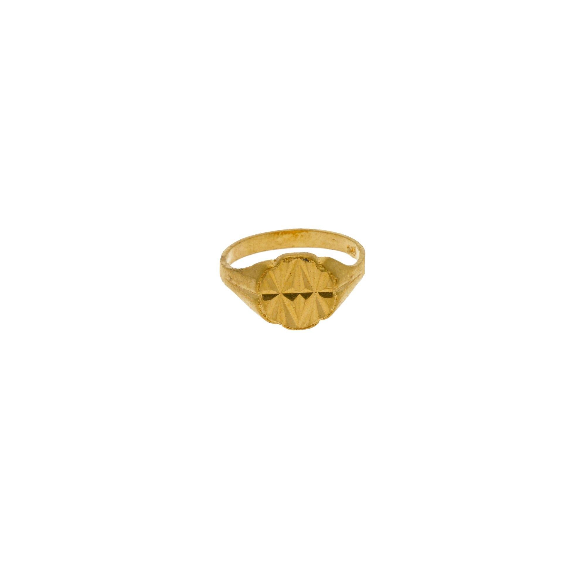 24k Pure Gold 1st Birthday Ring - Rims Fine Jewelry