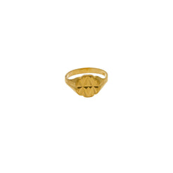 22K Yellow Gold Baby Ring W/ Beveled Four Point Stars - Virani Jewelers