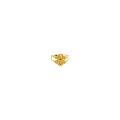 22K Yellow Gold Baby Ring W/ Double Shank Circle Design - Virani Jewelers
