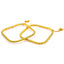 22K Yellow Gold Bangle W/ Square Frame and Bead Ball Details - Virani Jewelers