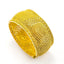 22K Yellow Gold Bangle W/ Domed Frame & Intricate Bead Ball Design - Virani Jewelers