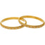 22K Multi-Tone Gold Beaded Filigree Bangle Set of 2 - Virani Jewelers