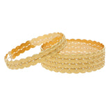 22K Yellow Gold Bangles Set of 6 W/ Grecian Leaf Design - Virani Jewelers | 


Enjoy the beauty of subtle details layered to perfection like this set of six 22K yellow gold ...