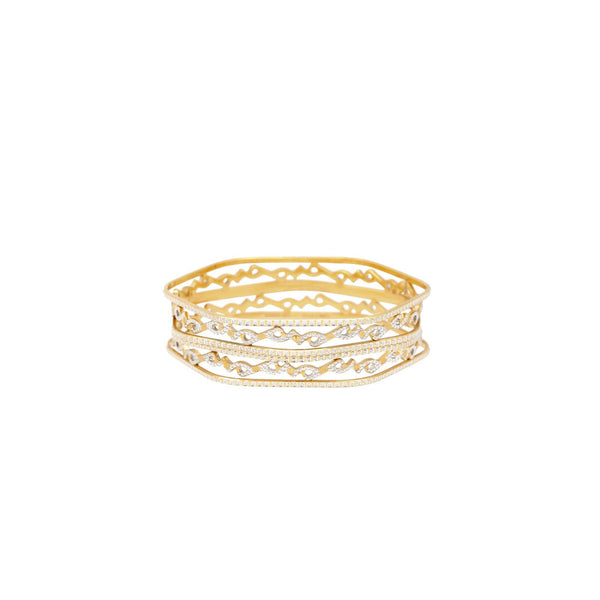 22K Yellow & White Gold Aspen Bangles - Virani Jewelers | 
The 22K Yellow & White Gold Aspen Bangles from Virani Jewelers will make any woman who wear ...