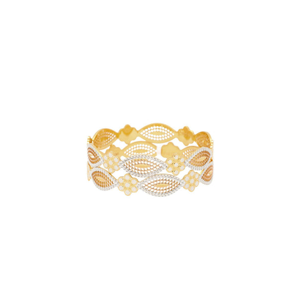22K Yellow & White Gold Daisy Bangles - Virani Jewelers | 
Shimmer and shine with the 22K Yellow & White Gold Daisy Bangles from Virani Jewelers. These...
