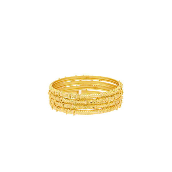 22K Yellow Gold Traditional Bangles - Virani Jewelers | 
The 22K Yellow Gold Traditional Bangles go great with both everyday wear and traditional outfits...
