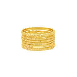 22K Yellow Gold Traditional Bangles - Virani Jewelers