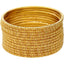 22K Gold Thin Beaded Filigree Bangle Set of 12 - Virani Jewelers