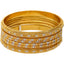 22K Multi-Tone Gold Beaded Filigree Bangle Set of 6 - Virani Jewelers