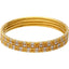 22K Multi-Tone Gold Beaded Filigree Bangle Set of 4 - Virani Jewelers