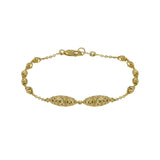 22K Yellow Gold Bracelet W/ Accent "Honeycomb" Beads - Virani Jewelers | Make design and unique details a part of your look with this one of a kind 22K yellow gold women’...