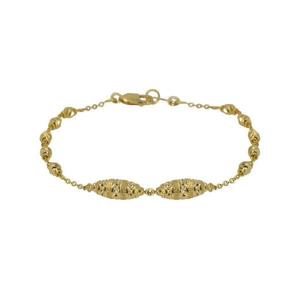 22K Gold Bracelet for Women with Cz - 235-GBR2818 in 16.650 Grams