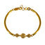 22K Yellow Gold Bracelet W/ Centered Detailed Spindle Beads - Virani Jewelers