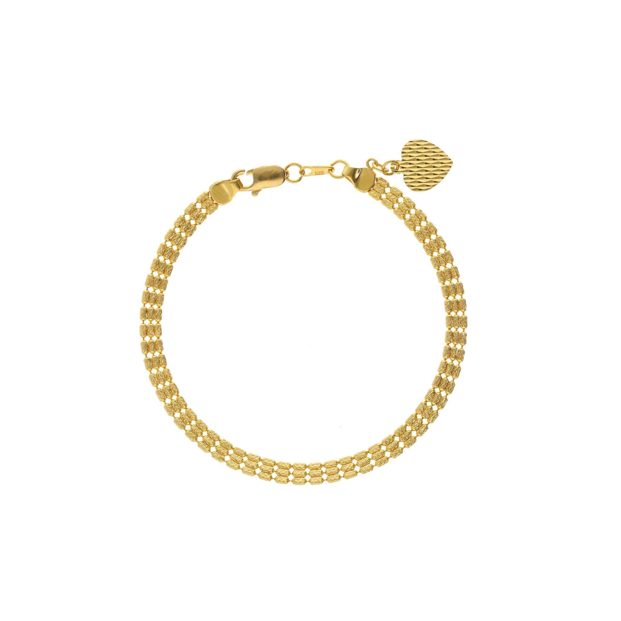 22 Carat Gold Bracelet With Antique Finish | PureJewels