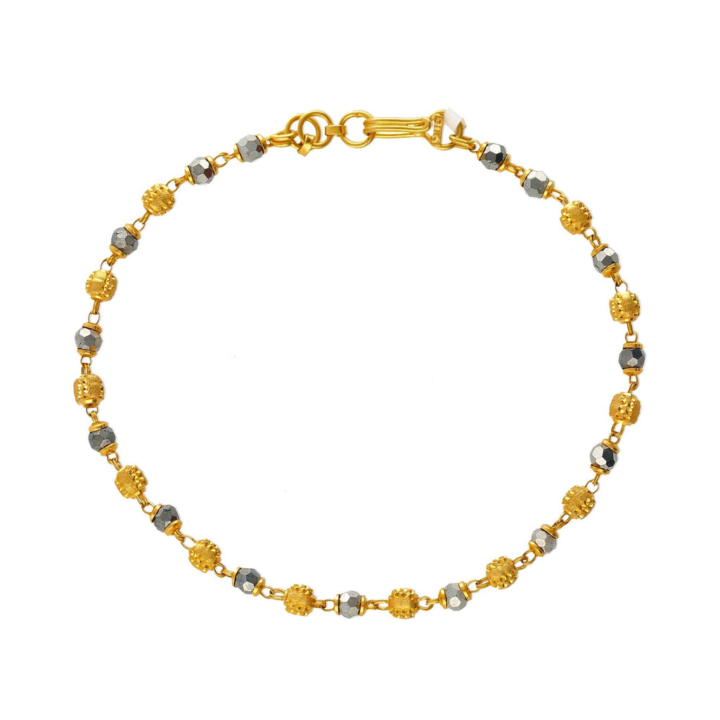 22K Yellow Gold & Black Bead Bracelet - Virani Jewelers | 
The 22K Yellow Gold & Black Bead Bracelet from Virani Jewelers will surely add an air of sop...