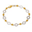 22K Multi Tone Gold Adjustable Bracelet W/ White Gold Disc Accents - Virani Jewelers