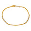 22K Multi Tone Gold Adjustable Bracelet W/ Varied Bead Pattern - Virani Jewelers